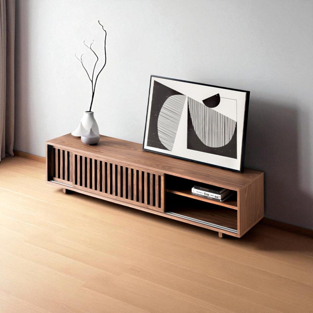 Solid Wood TV Stand Minimalist Media Console Vega - Image 4