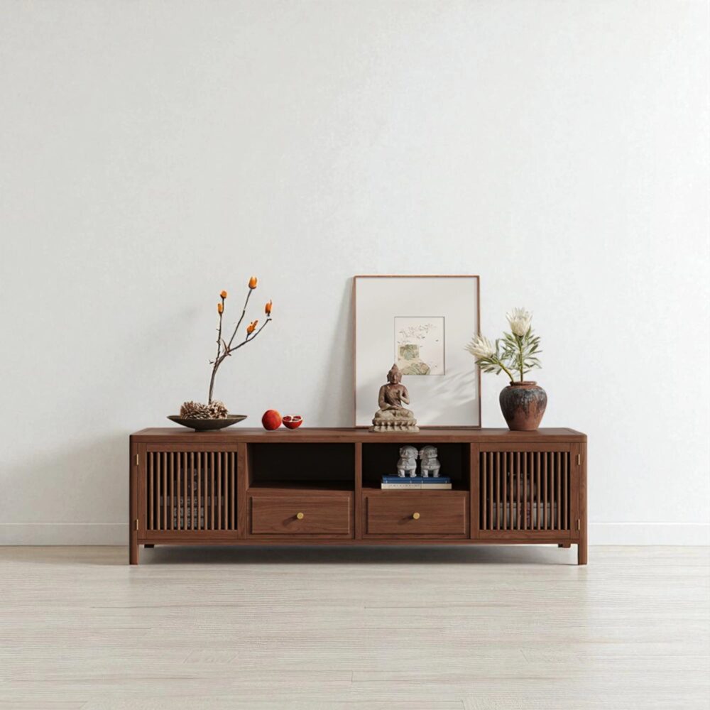 Solid Wood TV Stand Mid Century Handcrafted Arbour - Image 2