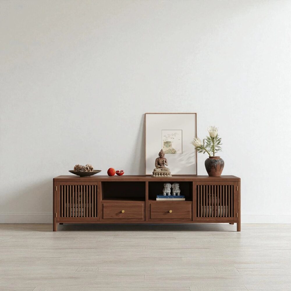 Solid Wood TV Stand Mid Century Handcrafted Arbour - Image 5
