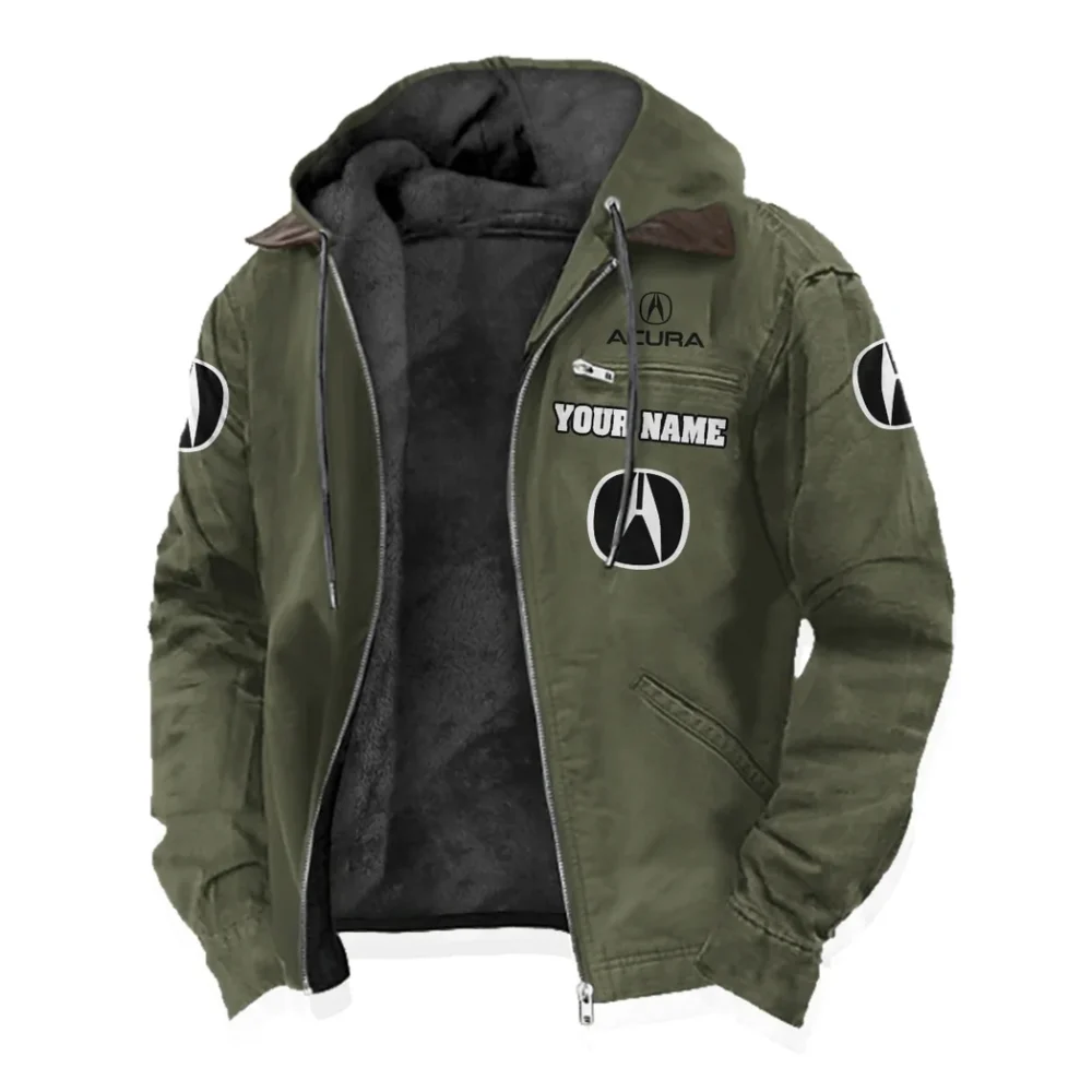 Premium Sedan Flannel Hoodie, Road-Ready Flannel Hoodie HVN1327AC - Green - Image 2