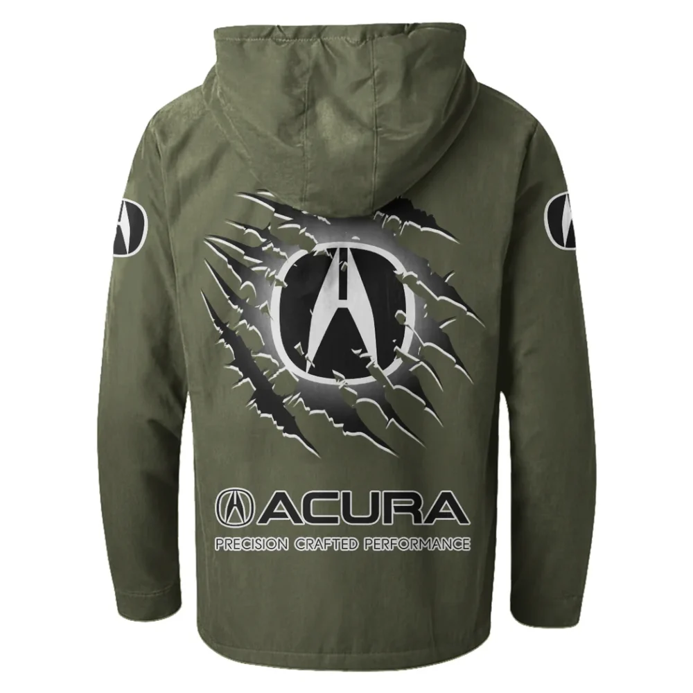Premium Sedan Flannel Hoodie, Road-Ready Flannel Hoodie HVN1327AC - Green - Image 3