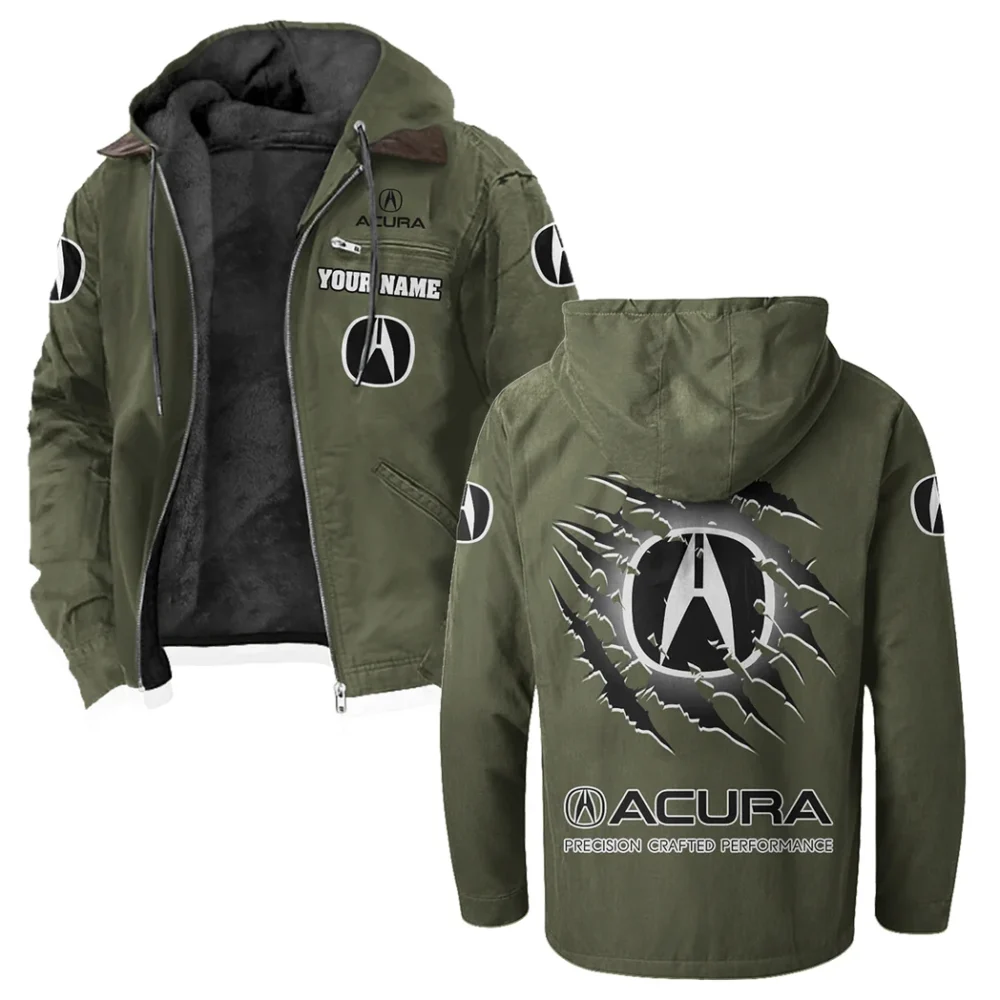 Premium Sedan Flannel Hoodie, Road-Ready Flannel Hoodie HVN1327AC - Green