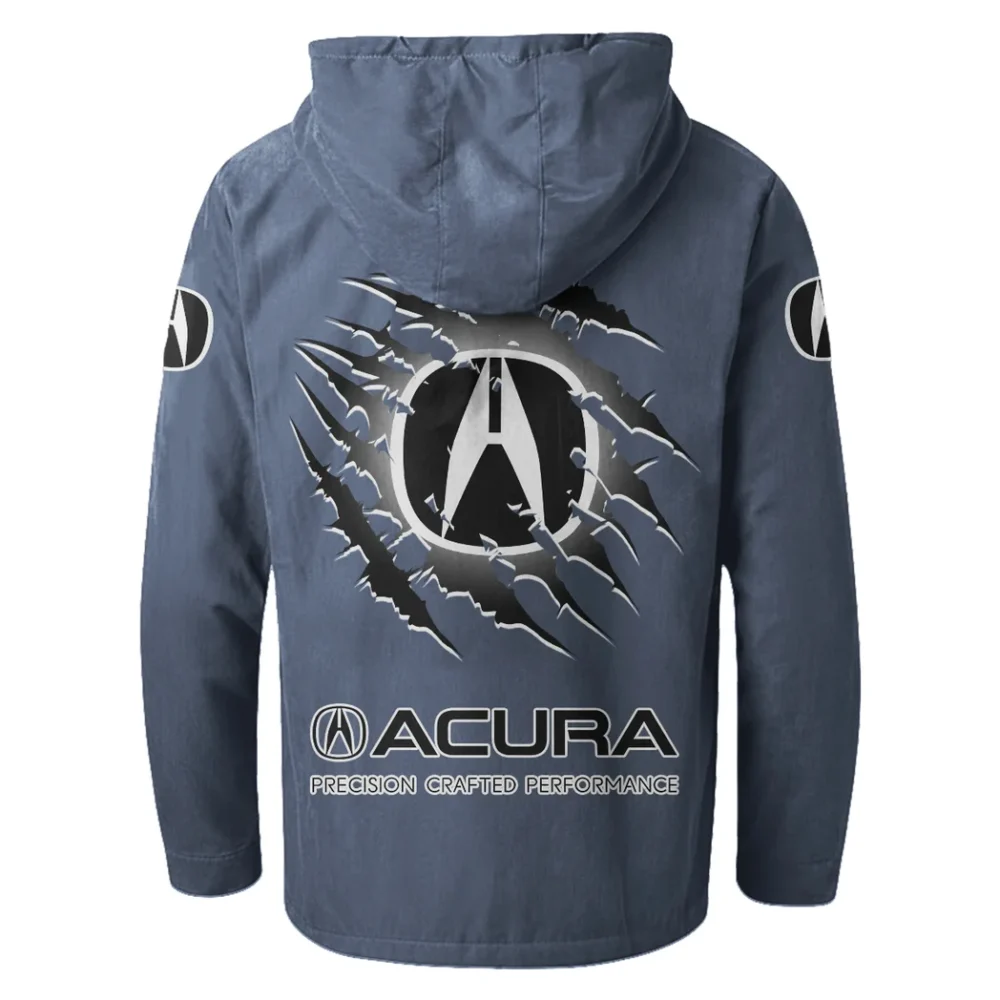 Premium Sedan Flannel Hoodie, Road-Ready Flannel Hoodie HVN1327AC - Navy Blue - Image 3
