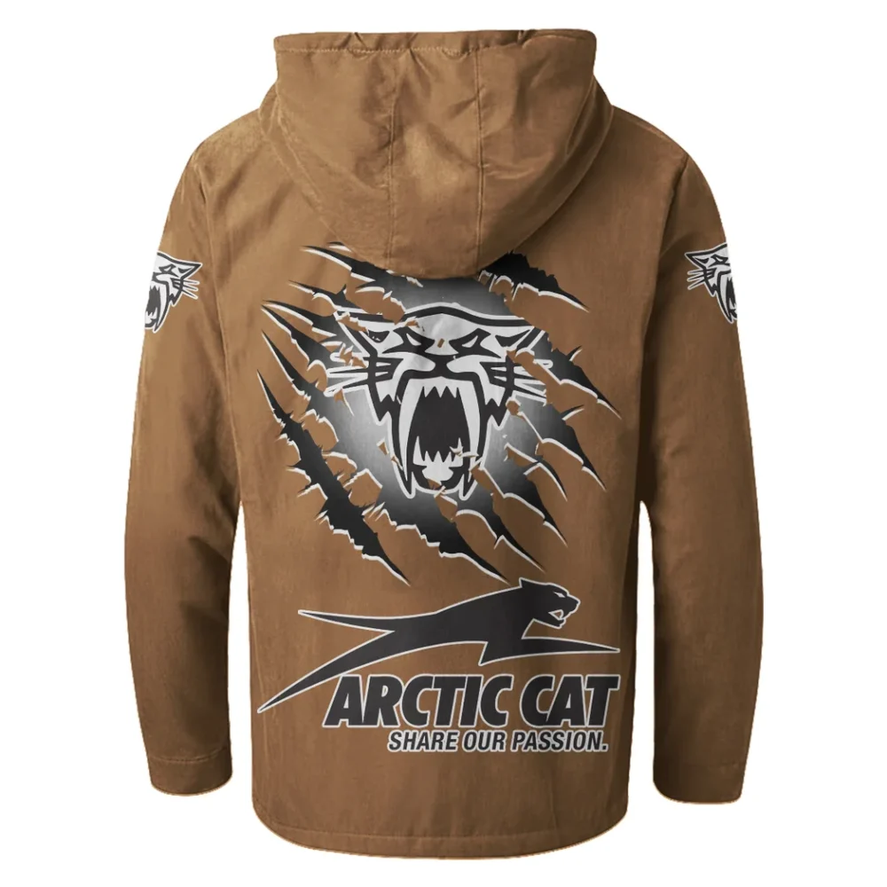 Off-Road Ride Flannel Hoodie, Rider's Everyday Hoodie HVN1327AR - Camel - Image 3