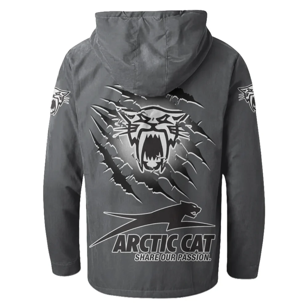 Off-Road Ride Flannel Hoodie, Rider's Everyday Hoodie HVN1327AR - Gray - Image 3