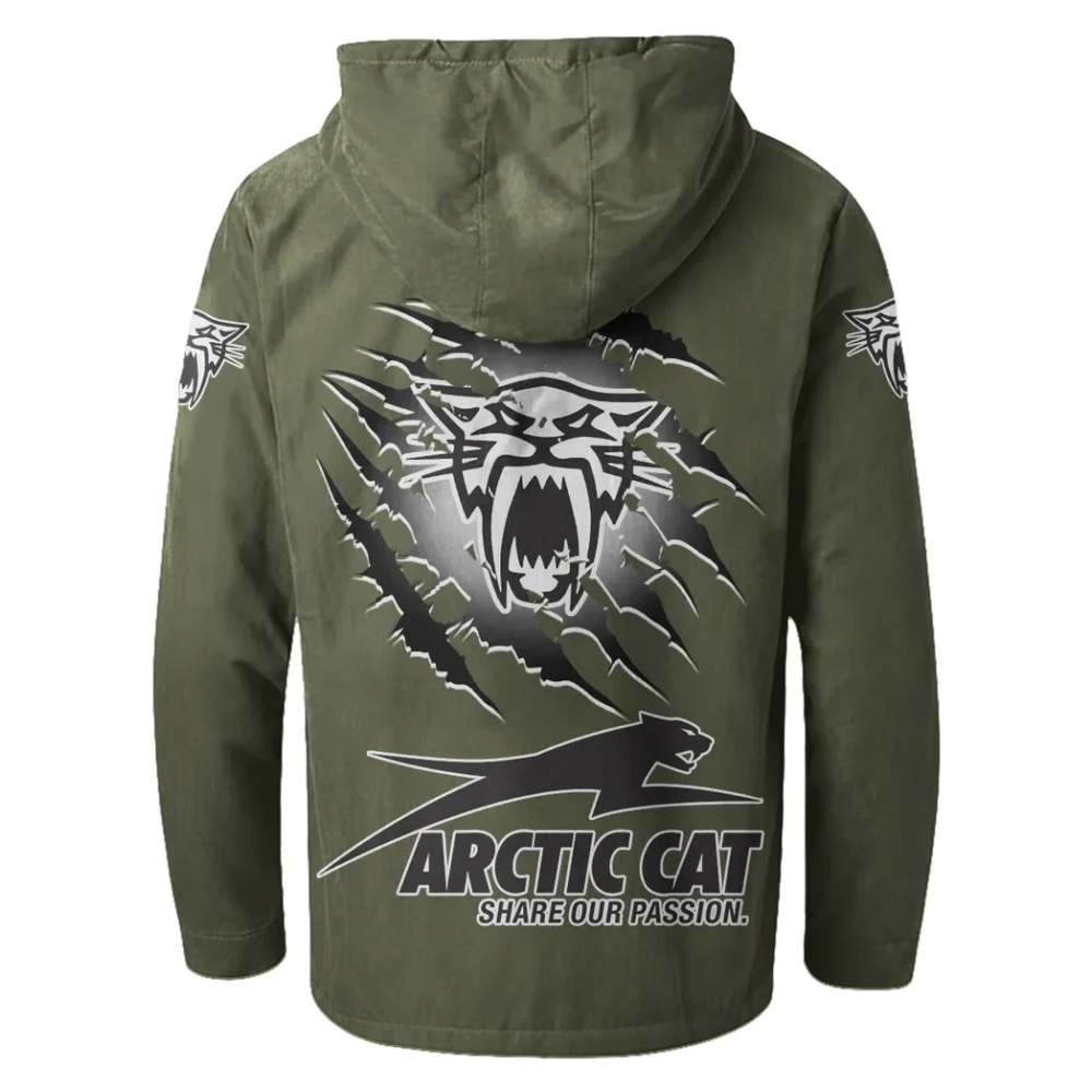 Off-Road Ride Flannel Hoodie, Rider's Everyday Hoodie HVN1327AR - Green - Image 3