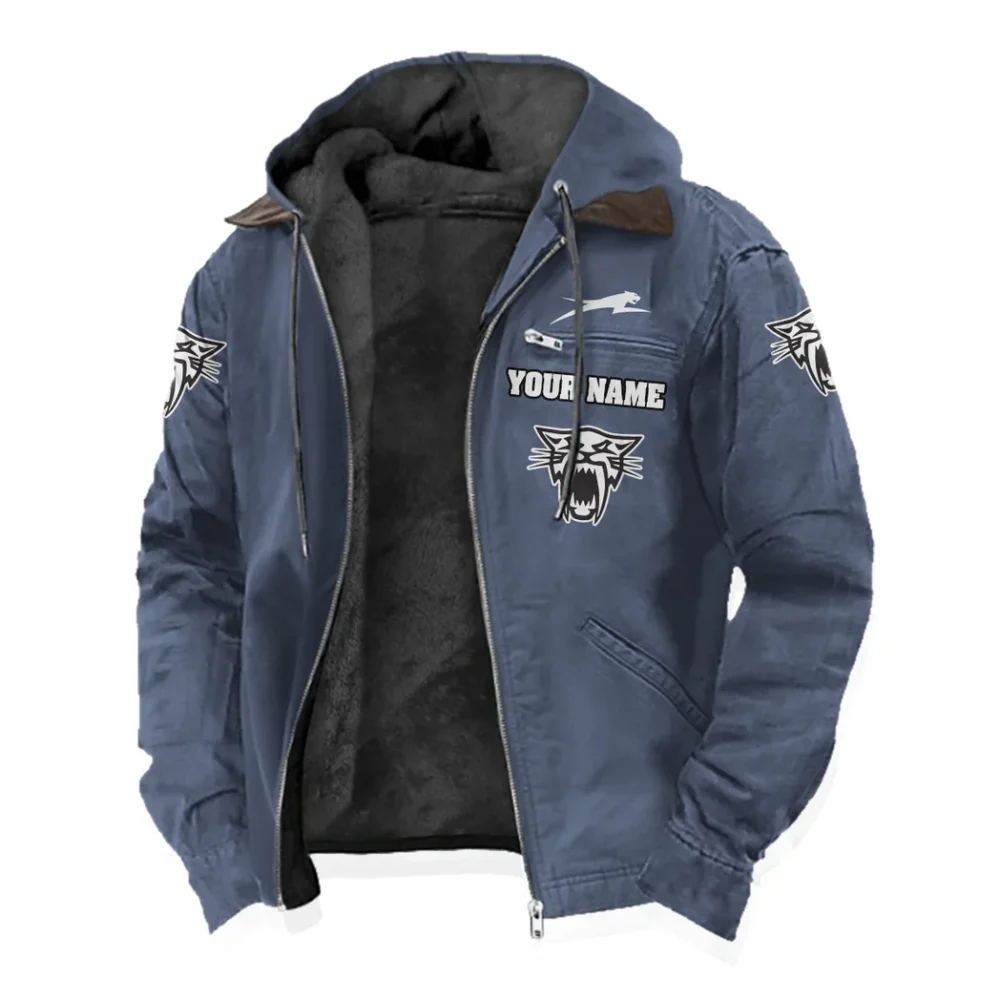 Off-Road Ride Flannel Hoodie, Rider's Everyday Hoodie HVN1327AR - Navy Blue - Image 2