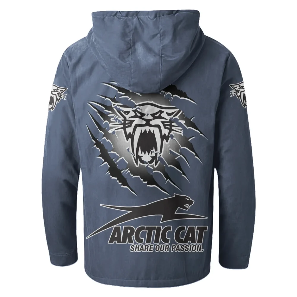 Off-Road Ride Flannel Hoodie, Rider's Everyday Hoodie HVN1327AR - Navy Blue - Image 3