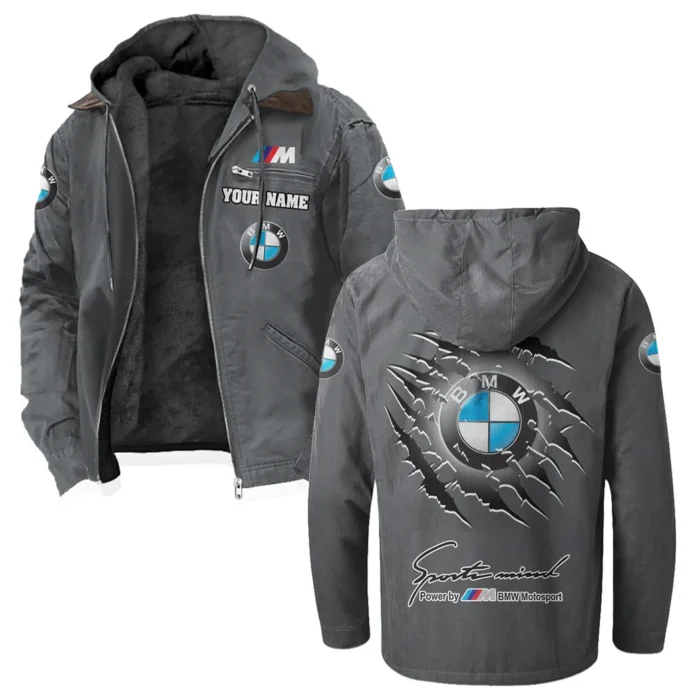 Racing Car Flannel Hoodie, Streetwear Flannel for Drivers HVN1327BM - Gray