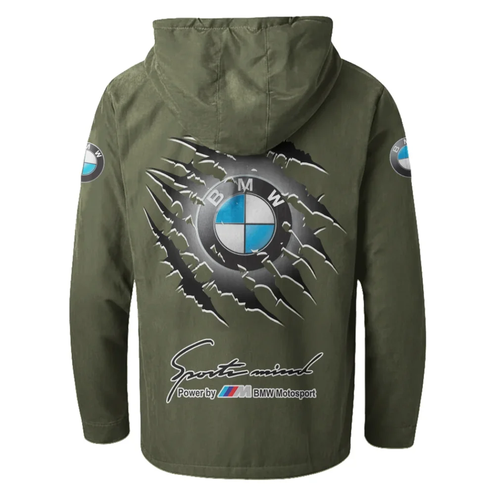 Racing Car Flannel Hoodie, Streetwear Flannel for Drivers HVN1327BM - Green - Image 3