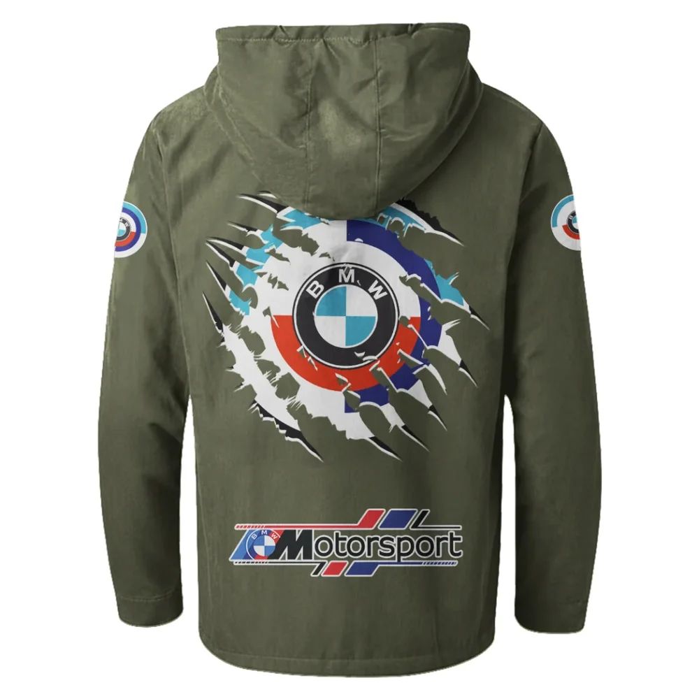 Motorsport Vehicle Flannel Hoodie, Custom Car Fan Hoodie HVN1327BM - Green - Image 3