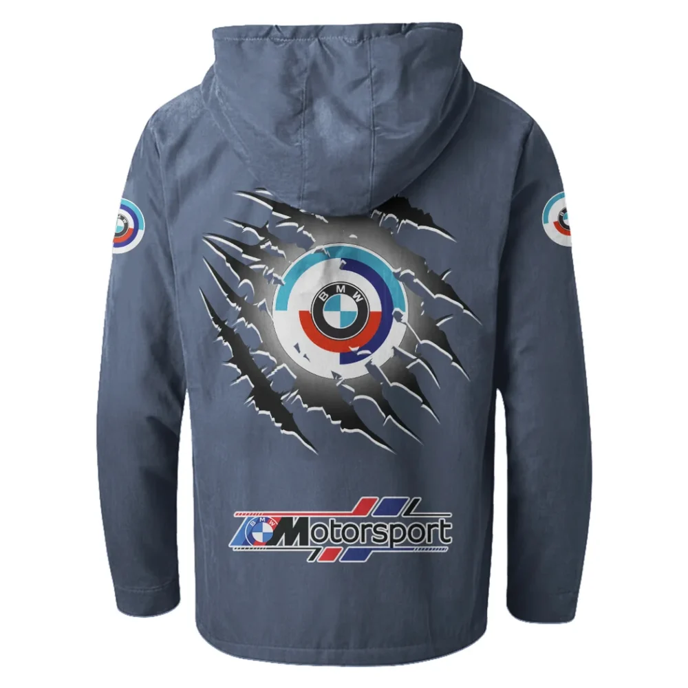Motorsport Vehicle Flannel Hoodie, Custom Car Fan Hoodie HVN1327BM - Navy Blue - Image 3