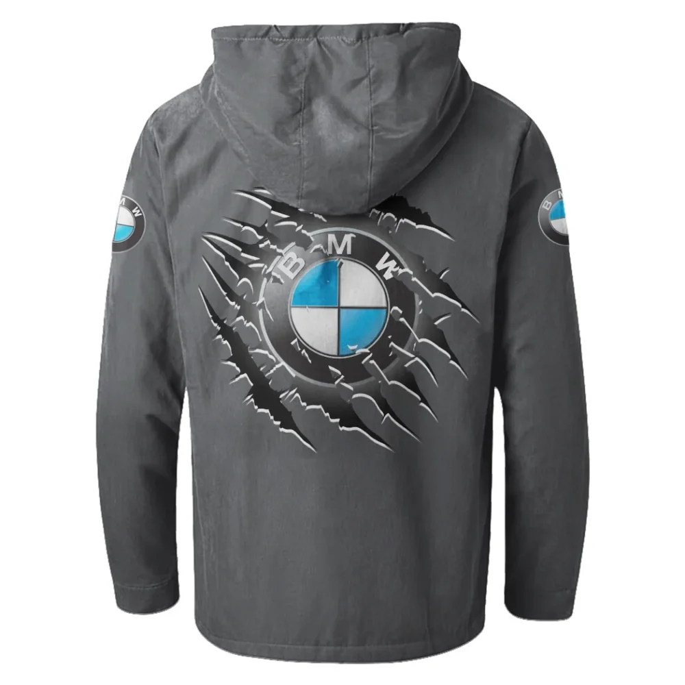 Motorsport Edition Car Flannel Hoodie, Rugged Rider Flannel HVN1327BM - Gray - Image 3