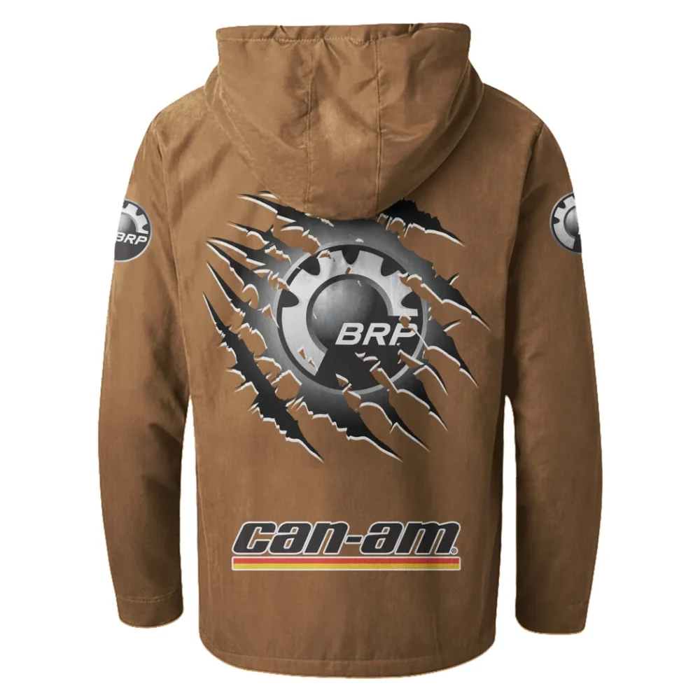 Off-Road Adventure Bike Flannel Hoodie, Bold Automotive Hoodie HVN1327BR - Camel - Image 3