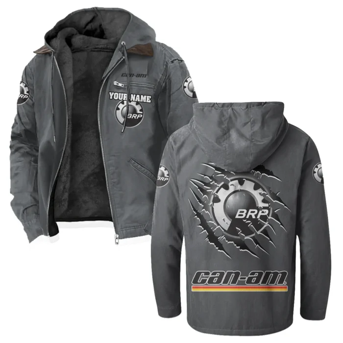 Off-Road Adventure Bike Flannel Hoodie, Bold Automotive Hoodie HVN1327BR - Gray