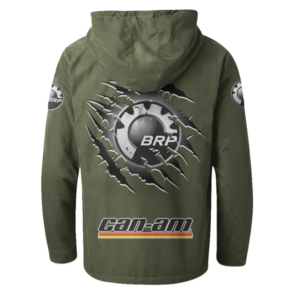 Off-Road Adventure Bike Flannel Hoodie, Bold Automotive Hoodie HVN1327BR - Green - Image 3