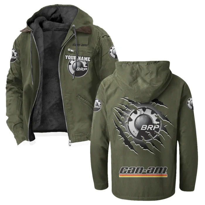 Off-Road Adventure Bike Flannel Hoodie, Bold Automotive Hoodie HVN1327BR - Green