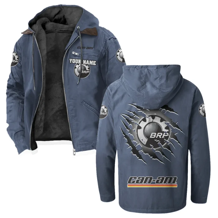 Off-Road Adventure Bike Flannel Hoodie, Bold Automotive Hoodie HVN1327BR - Navy Blue