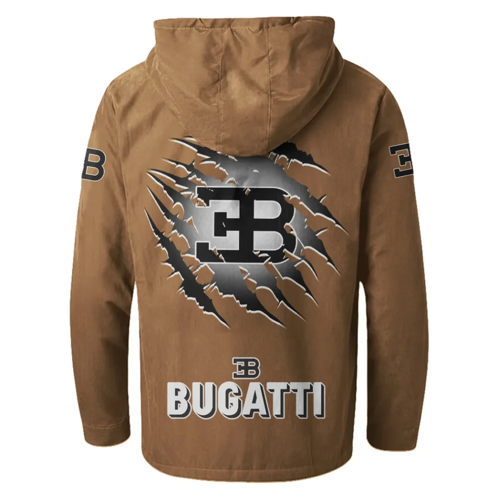 Prestige Coupe Flannel Hoodie, Gearhead Style Hoodie HVN1327BU - Camel - Image 3