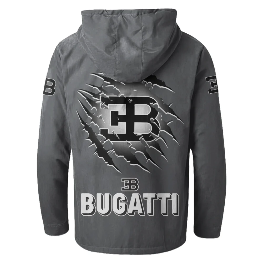 Prestige Coupe Flannel Hoodie, Gearhead Style Hoodie HVN1327BU - Gray - Image 3