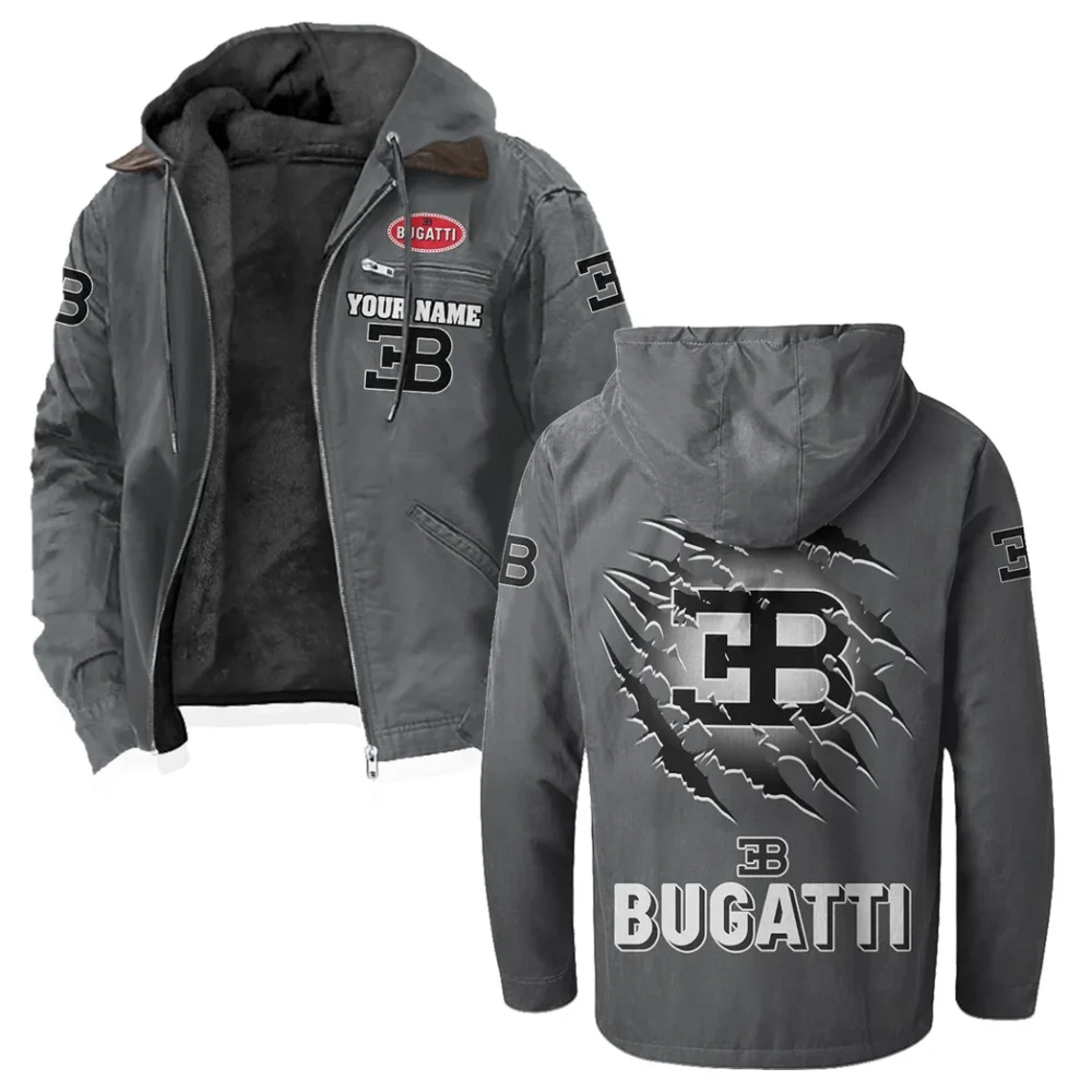 Prestige Coupe Flannel Hoodie, Gearhead Style Hoodie HVN1327BU - Gray