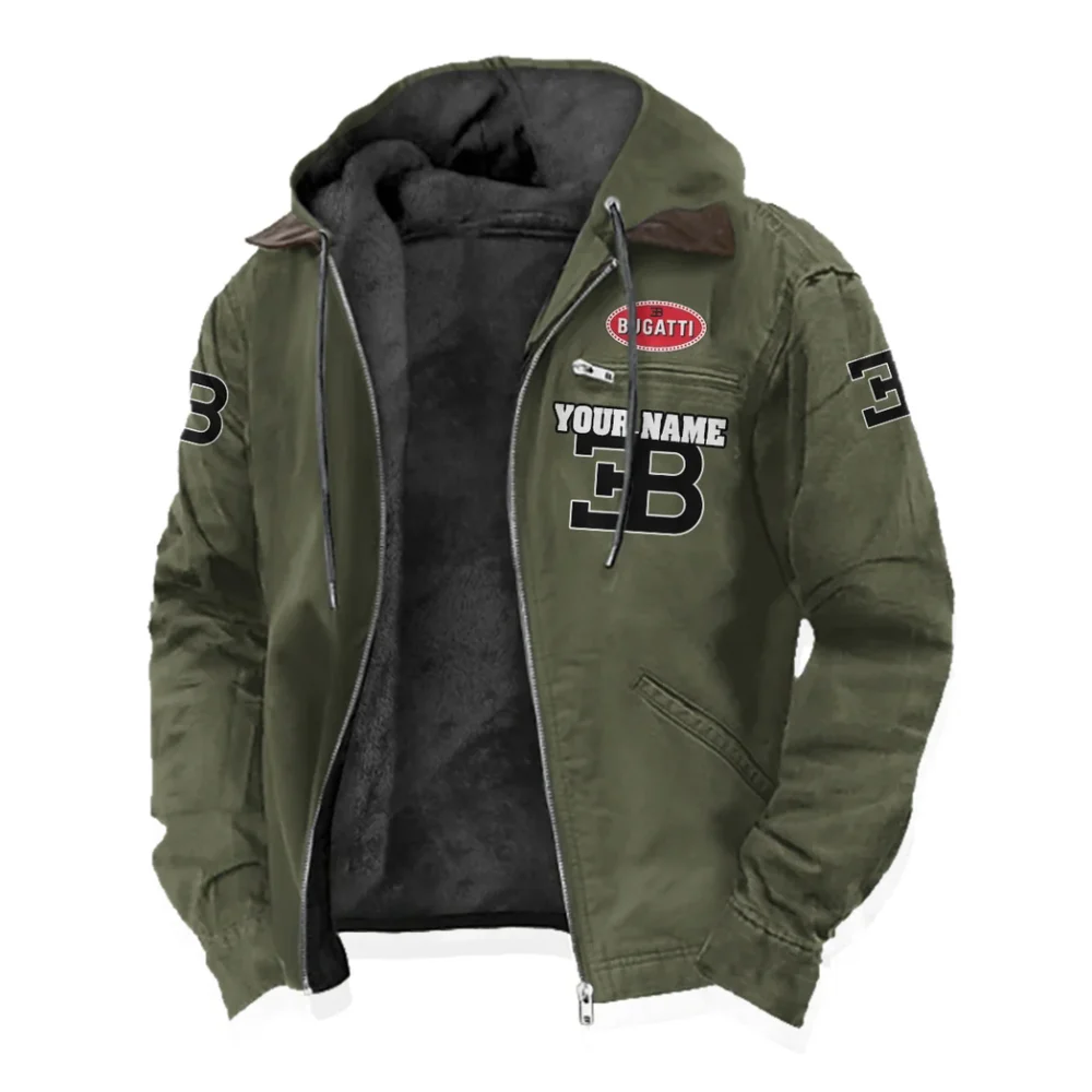 Prestige Coupe Flannel Hoodie, Gearhead Style Hoodie HVN1327BU - Green - Image 2