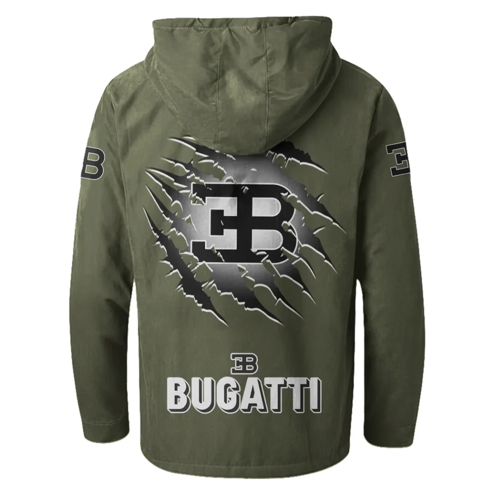 Prestige Coupe Flannel Hoodie, Gearhead Style Hoodie HVN1327BU - Green - Image 3