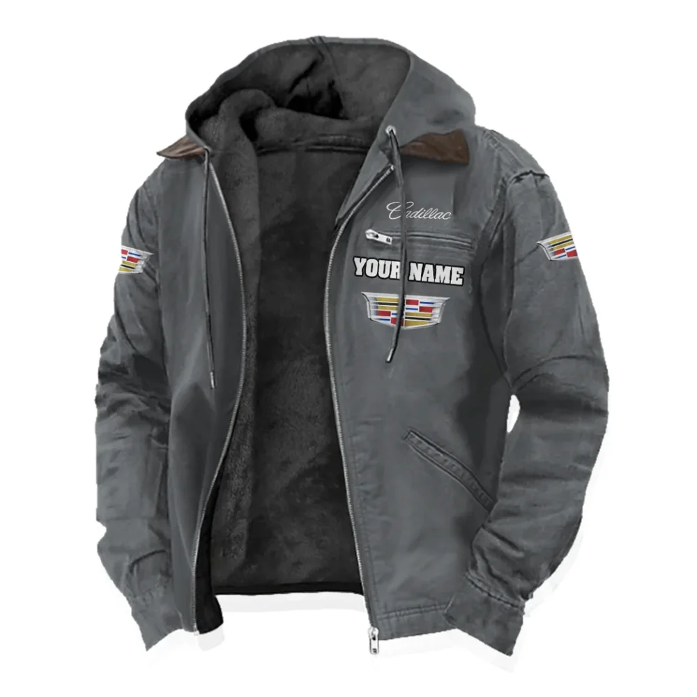 Road Legend Flannel Shirt Flannel Hoodie, Warm Street Flannel HVN1327CA - Gray - Image 2