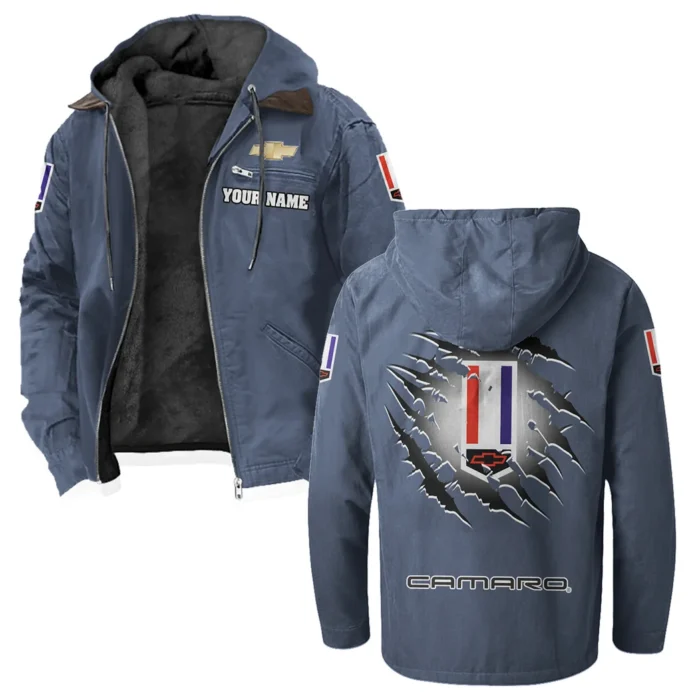 American Pony Car Flannel Hoodie, Everyday Driver Hoodie HVN1327CH - Navy Blue