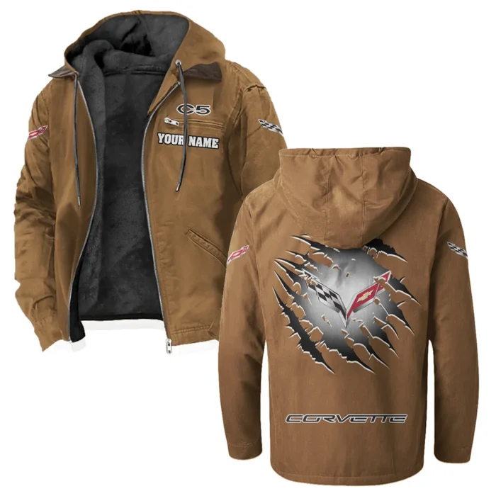 Performance Roadster Flannel Hoodie, Car Culture Flannel HVN1327CO - Camel