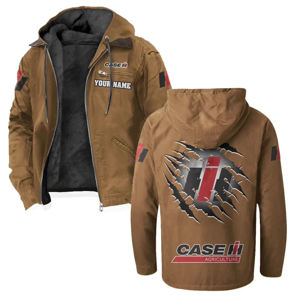 Ranch Tractor Flannel Hoodie, Street-Ready Rider Hoodie HVN1327CS - Camel