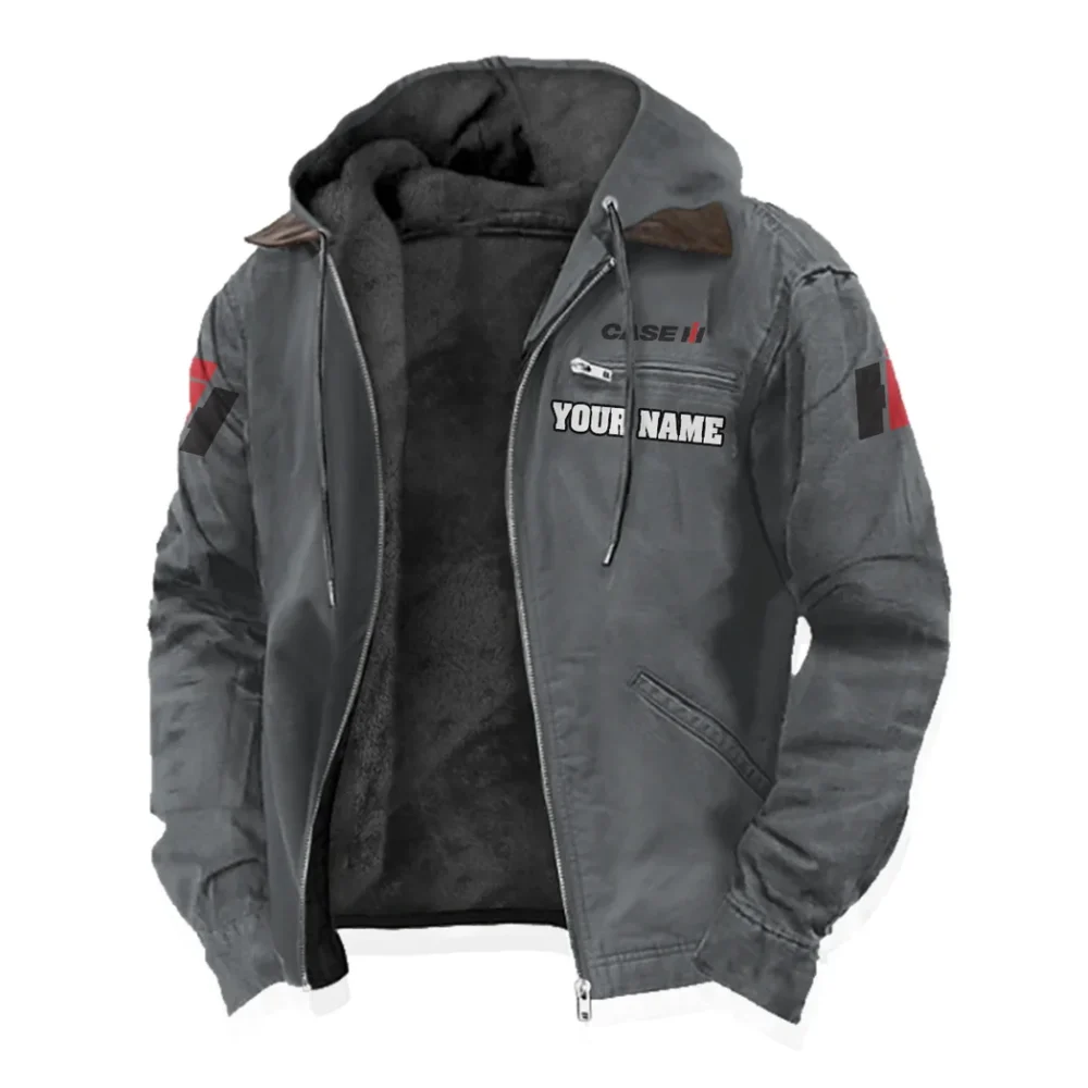 Ranch Tractor Flannel Hoodie, Street-Ready Rider Hoodie HVN1327CS - Gray - Image 2