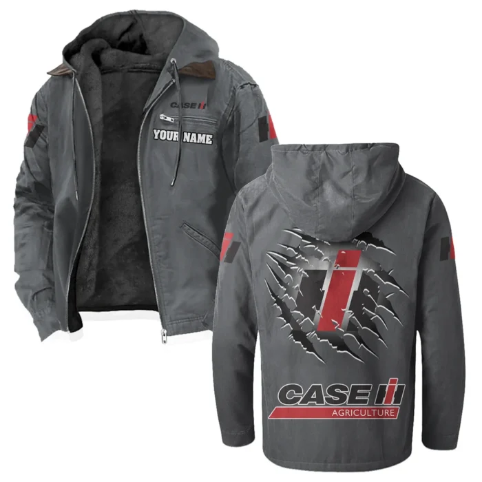 Ranch Tractor Flannel Hoodie, Street-Ready Rider Hoodie HVN1327CS - Gray