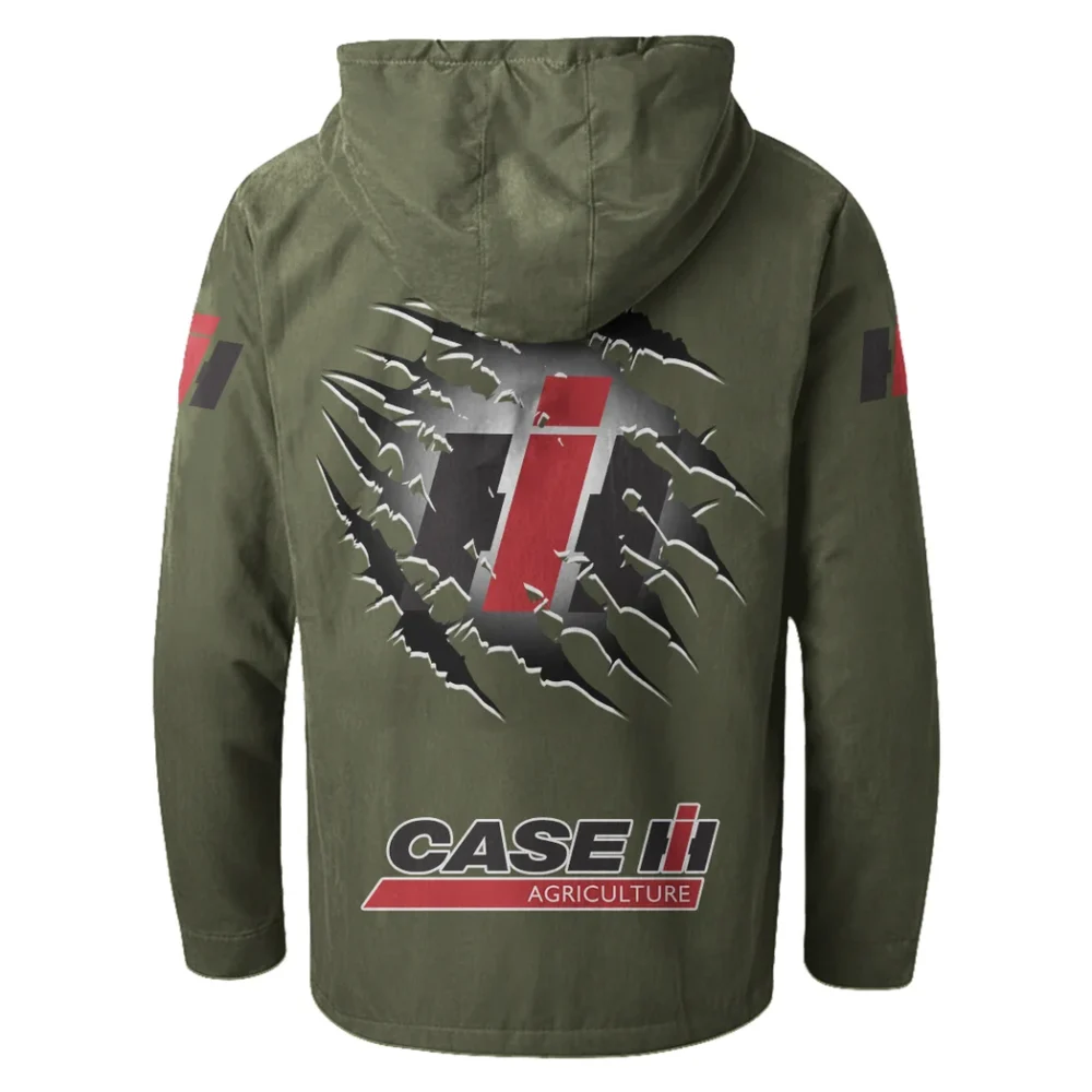 Ranch Tractor Flannel Hoodie, Street-Ready Rider Hoodie HVN1327CS - Green - Image 3
