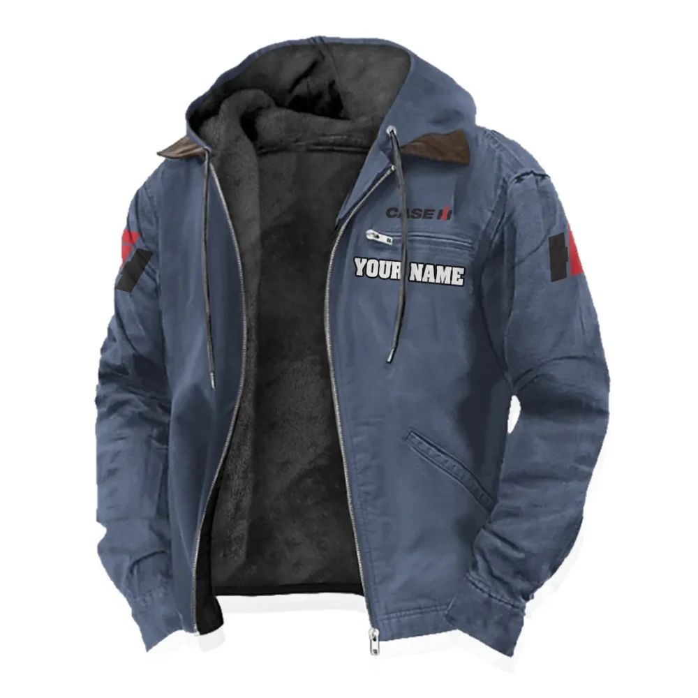 Ranch Tractor Flannel Hoodie, Street-Ready Rider Hoodie HVN1327CS - Navy Blue - Image 2