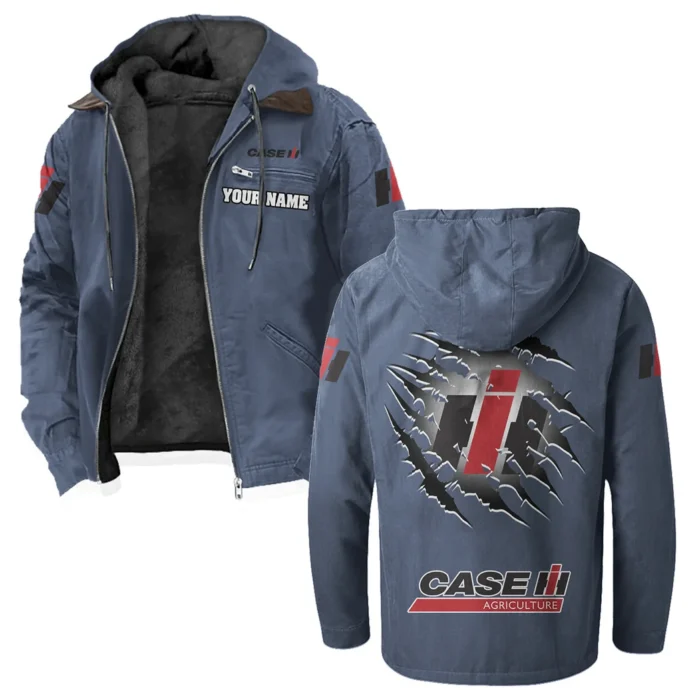 Ranch Tractor Flannel Hoodie, Street-Ready Rider Hoodie HVN1327CS - Navy Blue
