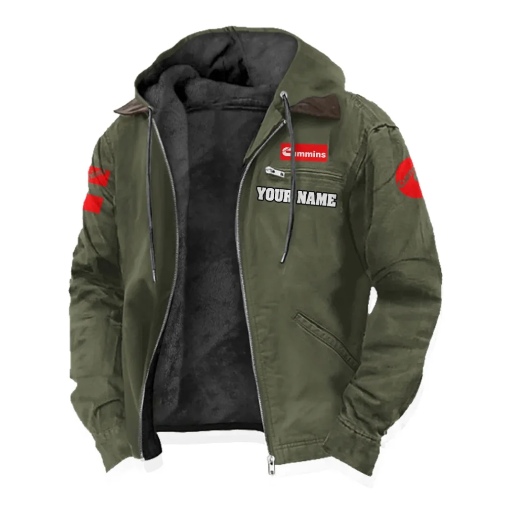 HeavyTorque Engines Flannel Hoodie, Garage-Ready Flannel Shirt HVN1327CU - Green - Image 2