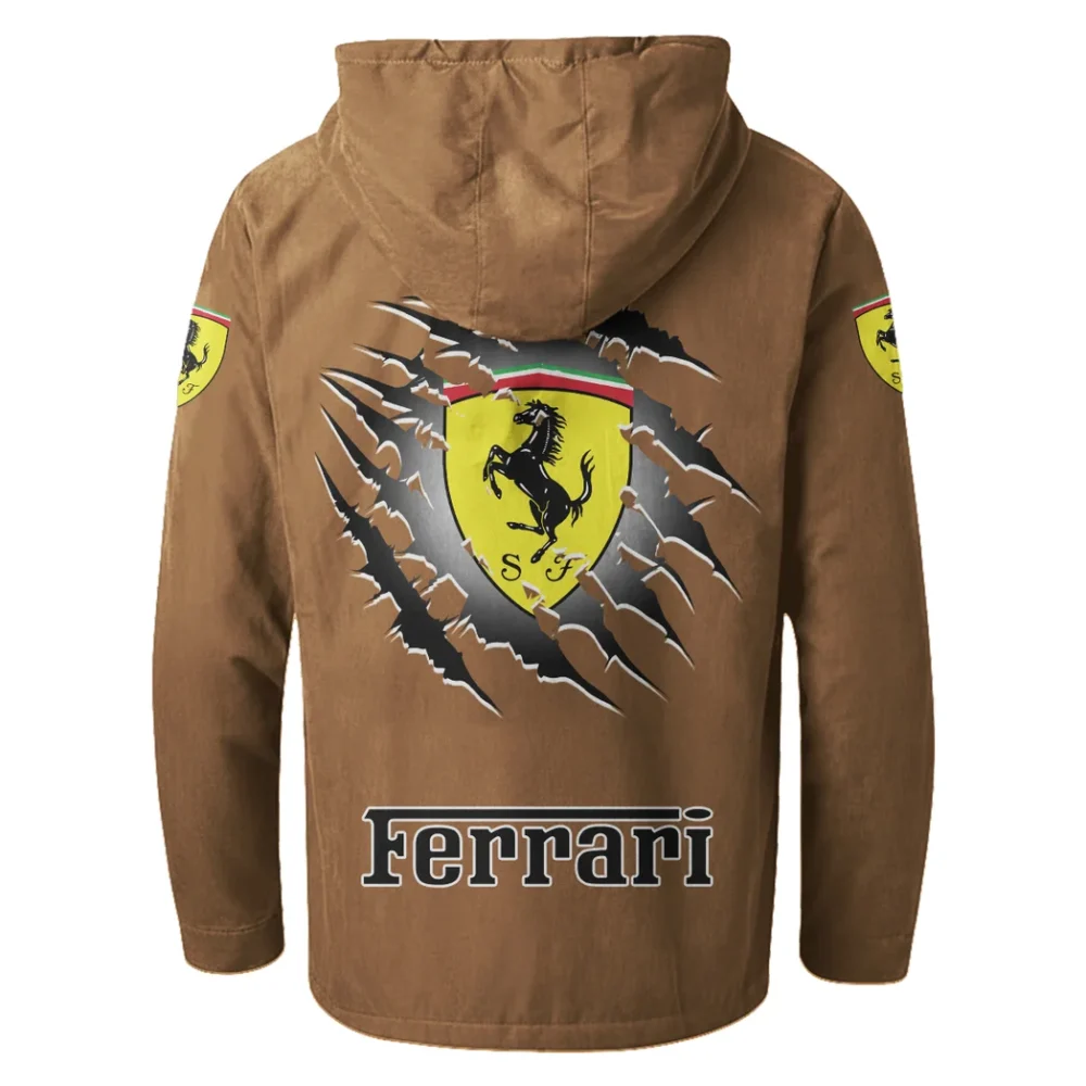 Luxury Speedster Flannel Hoodie, Urban Rider Flannel HVN1327FE - Camel - Image 3