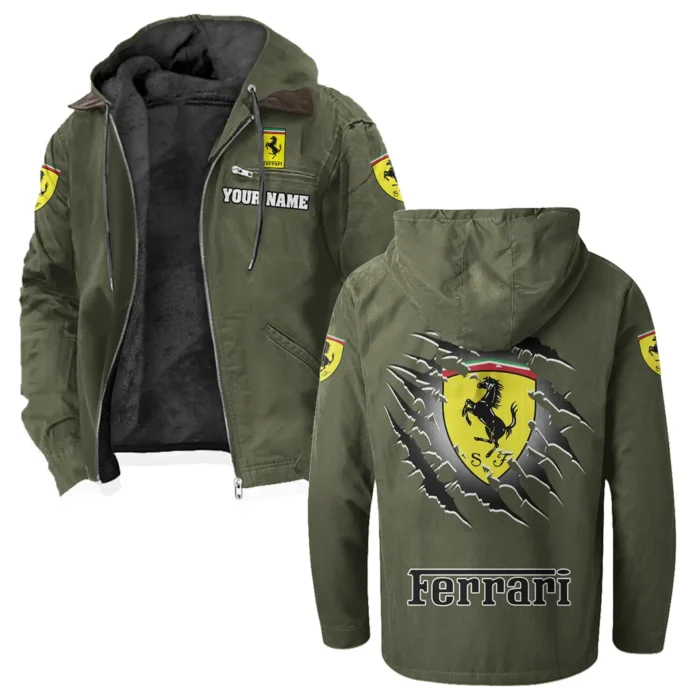 Luxury Speedster Flannel Hoodie, Urban Rider Flannel HVN1327FE - Green