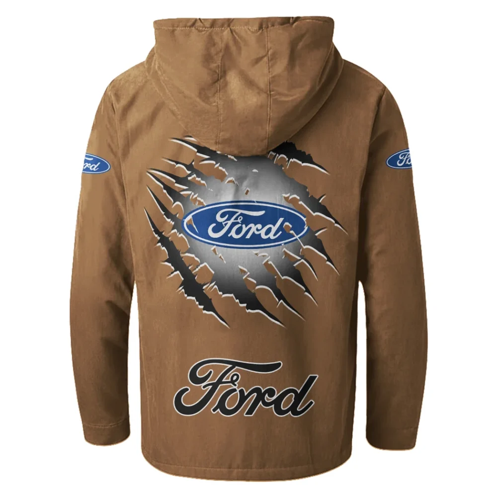 American Classic Flannel Hoodie, Custom Garage Hoodie HVN1327FO - Camel - Image 3