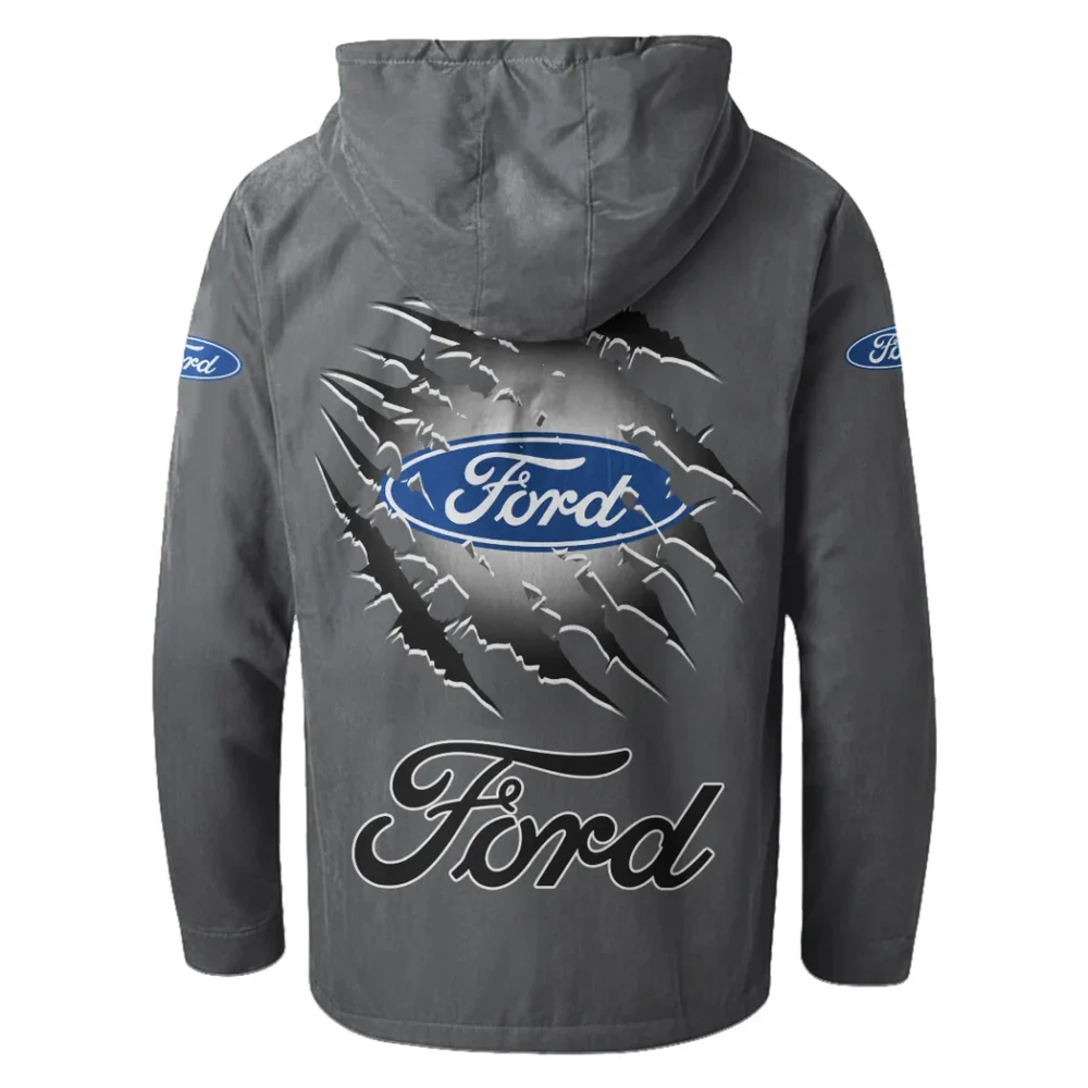 American Classic Flannel Hoodie, Custom Garage Hoodie HVN1327FO - Gray - Image 3