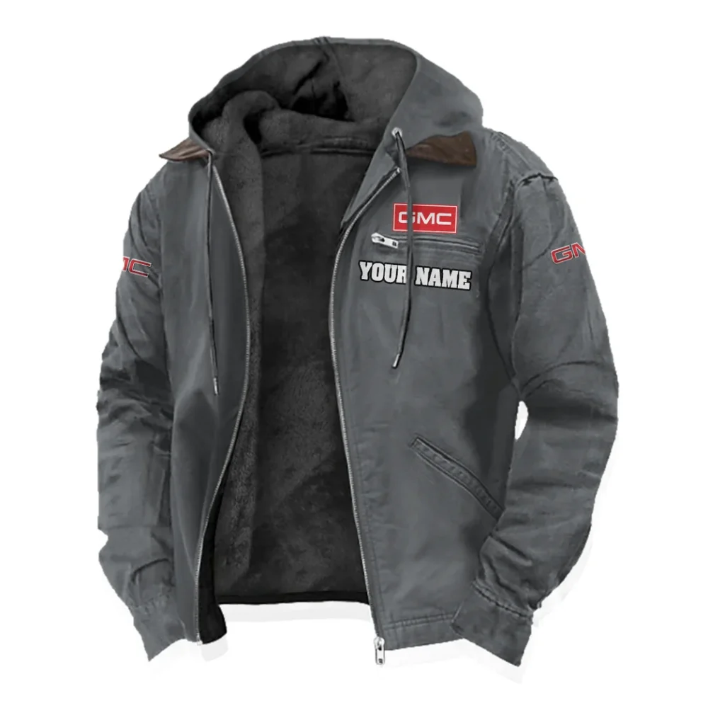 Commercial Vehicle Flannel Hoodie, Bold Driver's Flannel HVN1327GM - Gray - Image 2