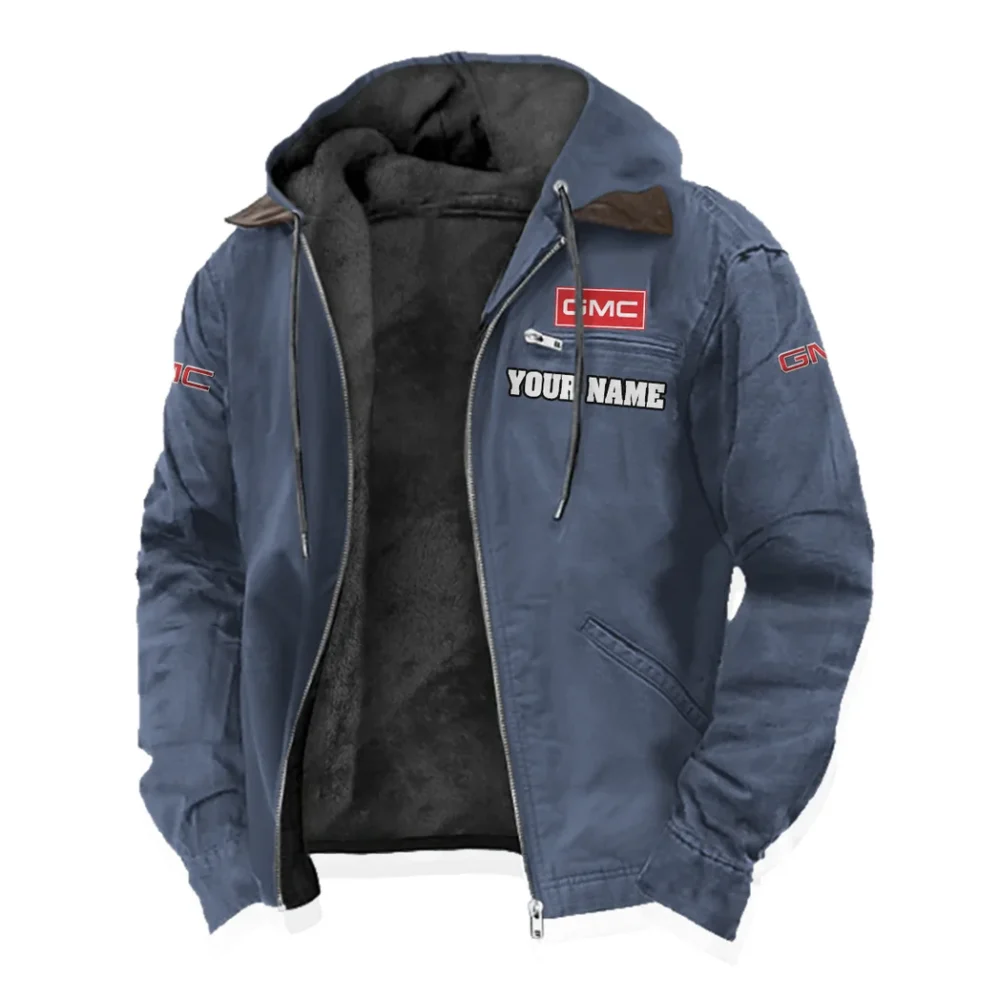 Commercial Vehicle Flannel Hoodie, Bold Driver's Flannel HVN1327GM - Navy Blue - Image 2