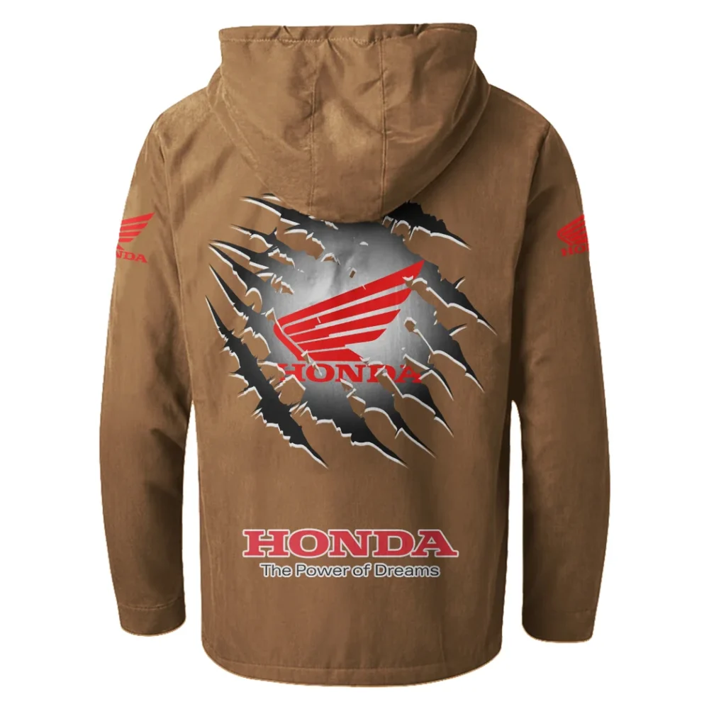 Motion Tough Flannel Hoodie, Road-Ready Flannel Hoodie HVN1327HC - Camel - Image 3