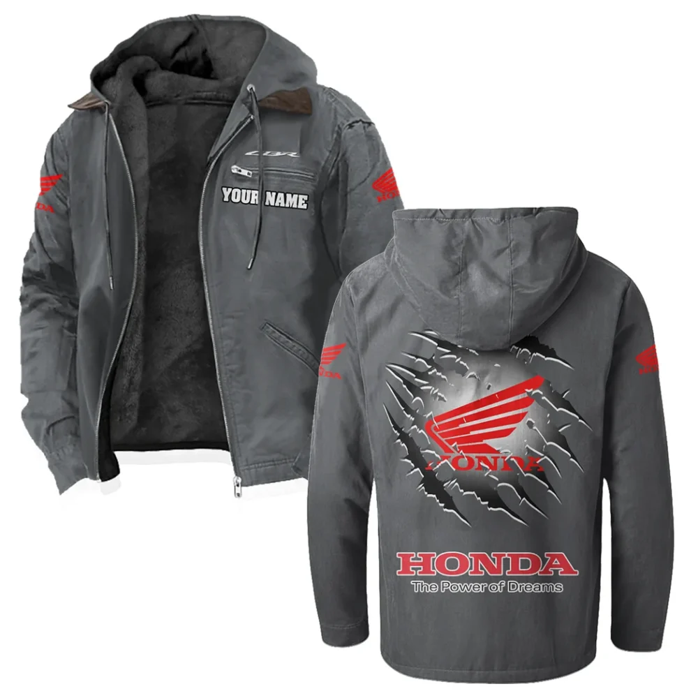 Motion Tough Flannel Hoodie, Road-Ready Flannel Hoodie HVN1327HC - Gray