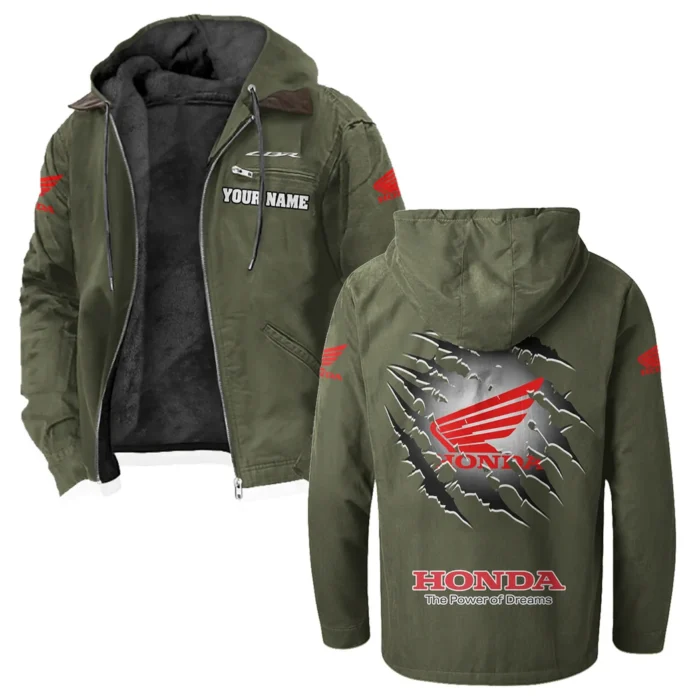 Motion Tough Flannel Hoodie, Road-Ready Flannel Hoodie HVN1327HC - Green
