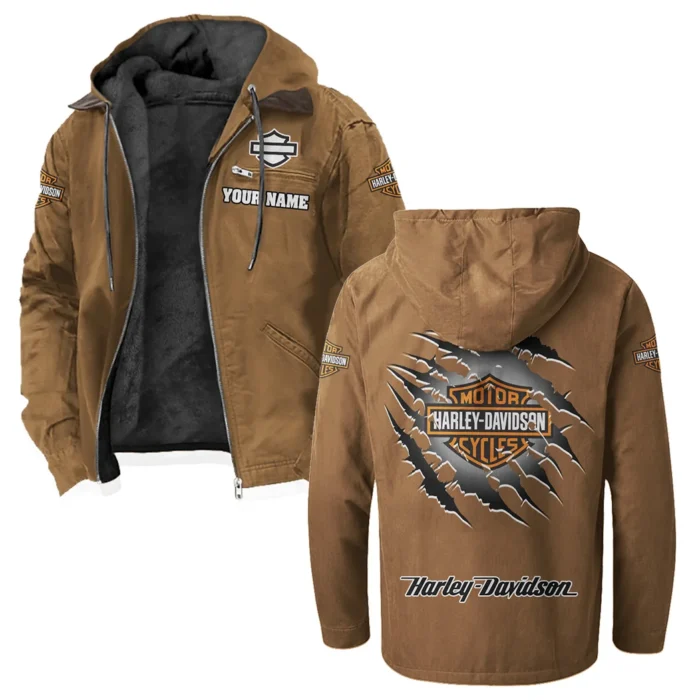 Two-Wheel Freedom Flannel Hoodie, Garage Life Hooded Flannel HVN1327HD - Camel
