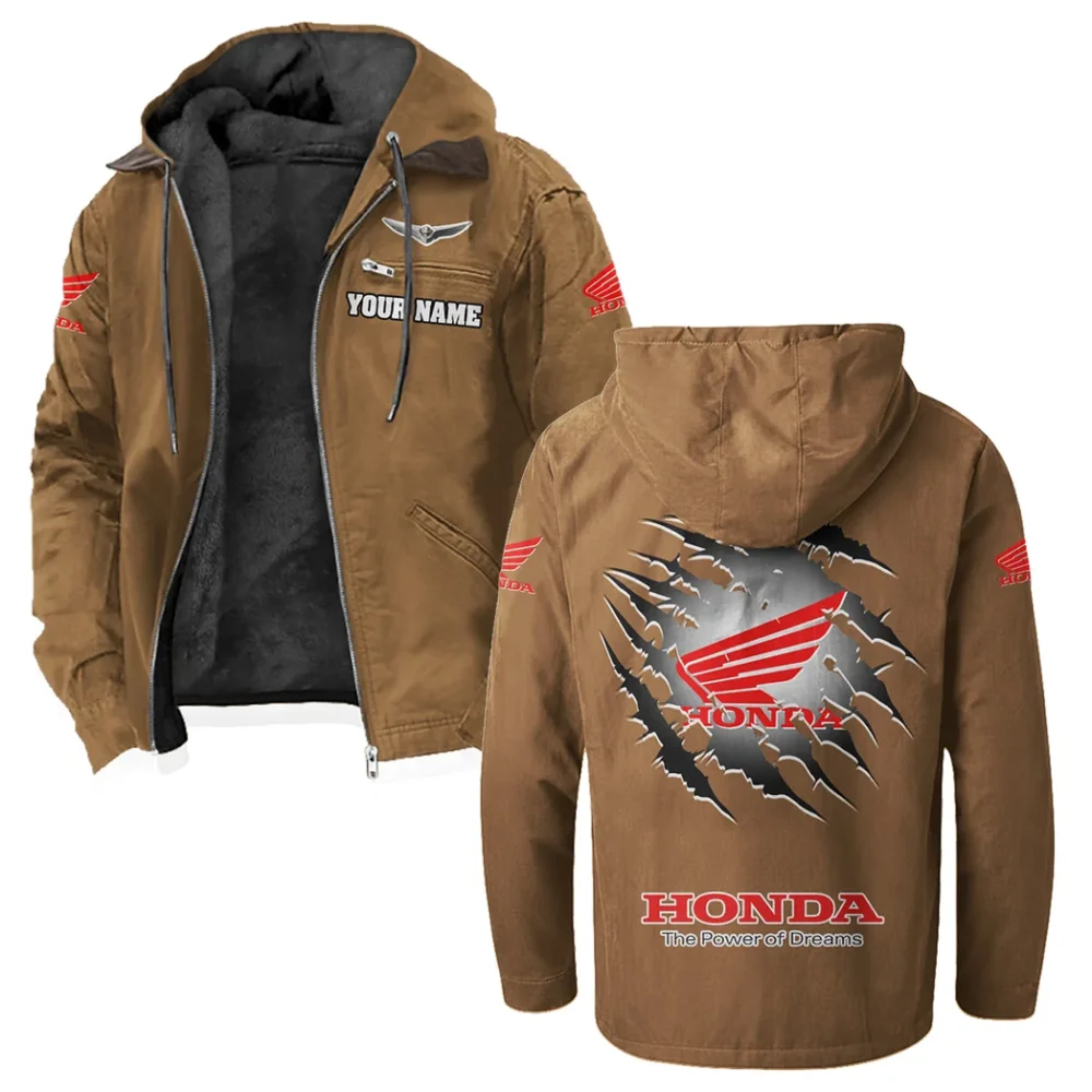Highway Motorcycle Flannel Hoodie, Rider's Everyday Hoodie HVN1327HG - Camel