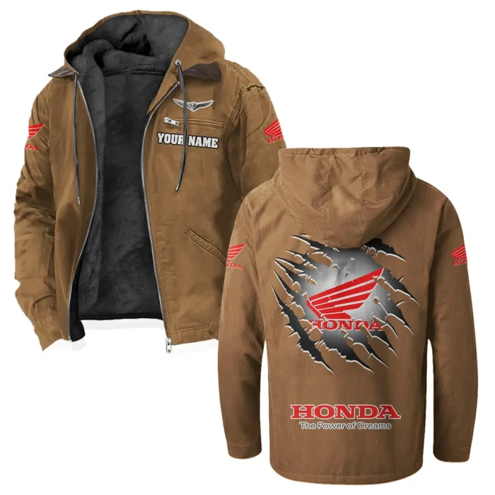 Highway Motorcycle Flannel Hoodie, Rider's Everyday Hoodie HVN1327HG - Camel