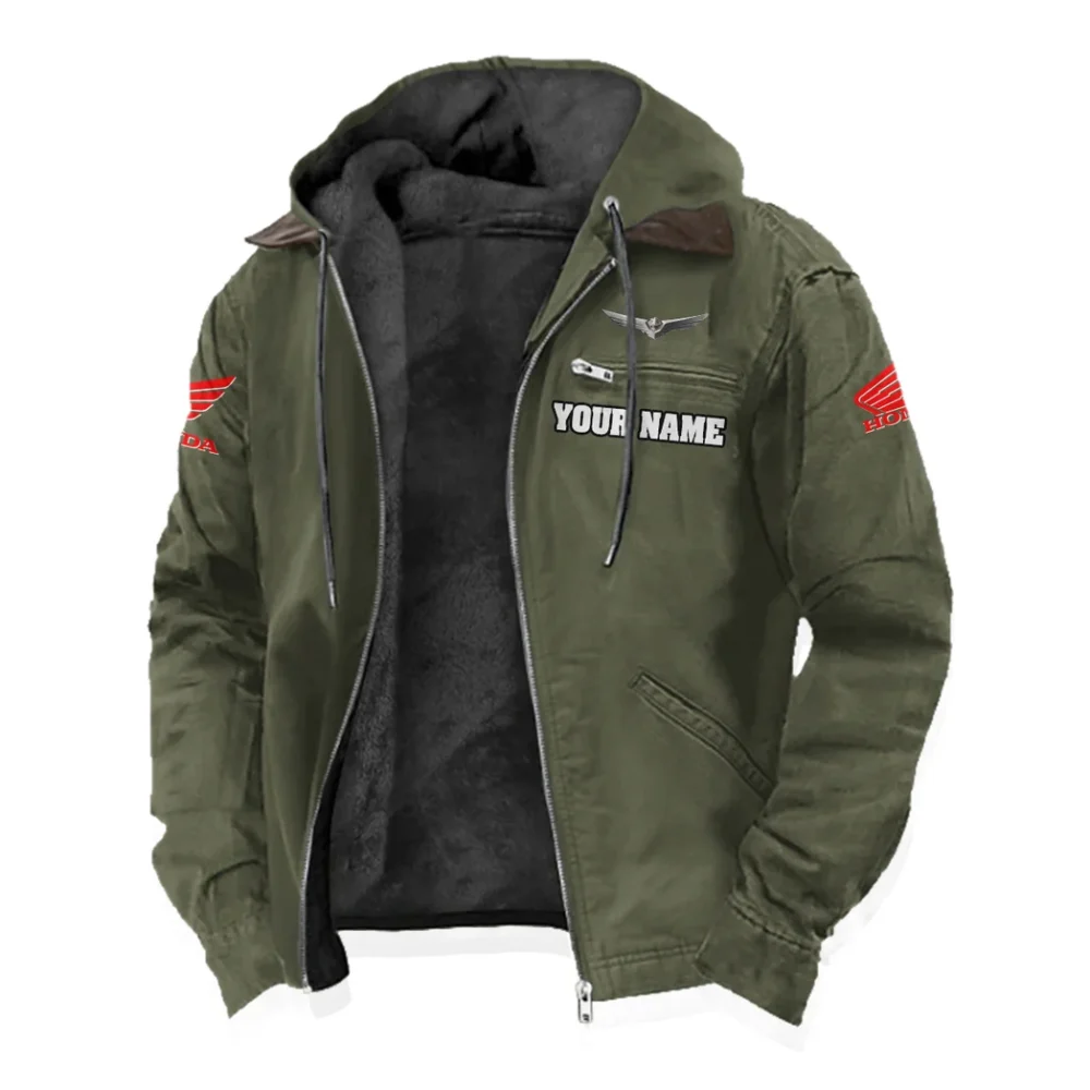 Highway Motorcycle Flannel Hoodie, Rider's Everyday Hoodie HVN1327HG - Green - Image 2